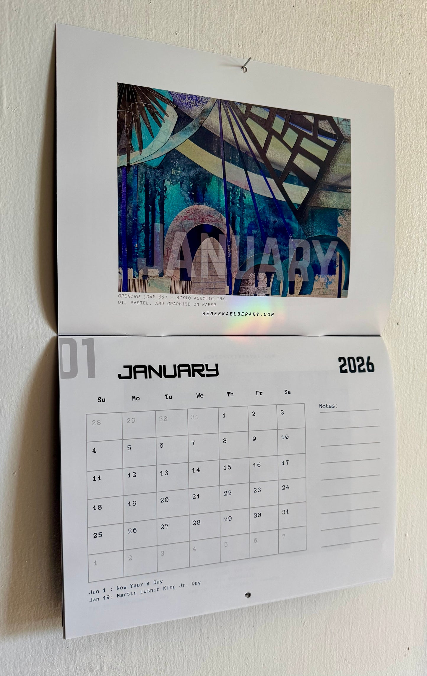2026 Wall Calendar Staple Bound