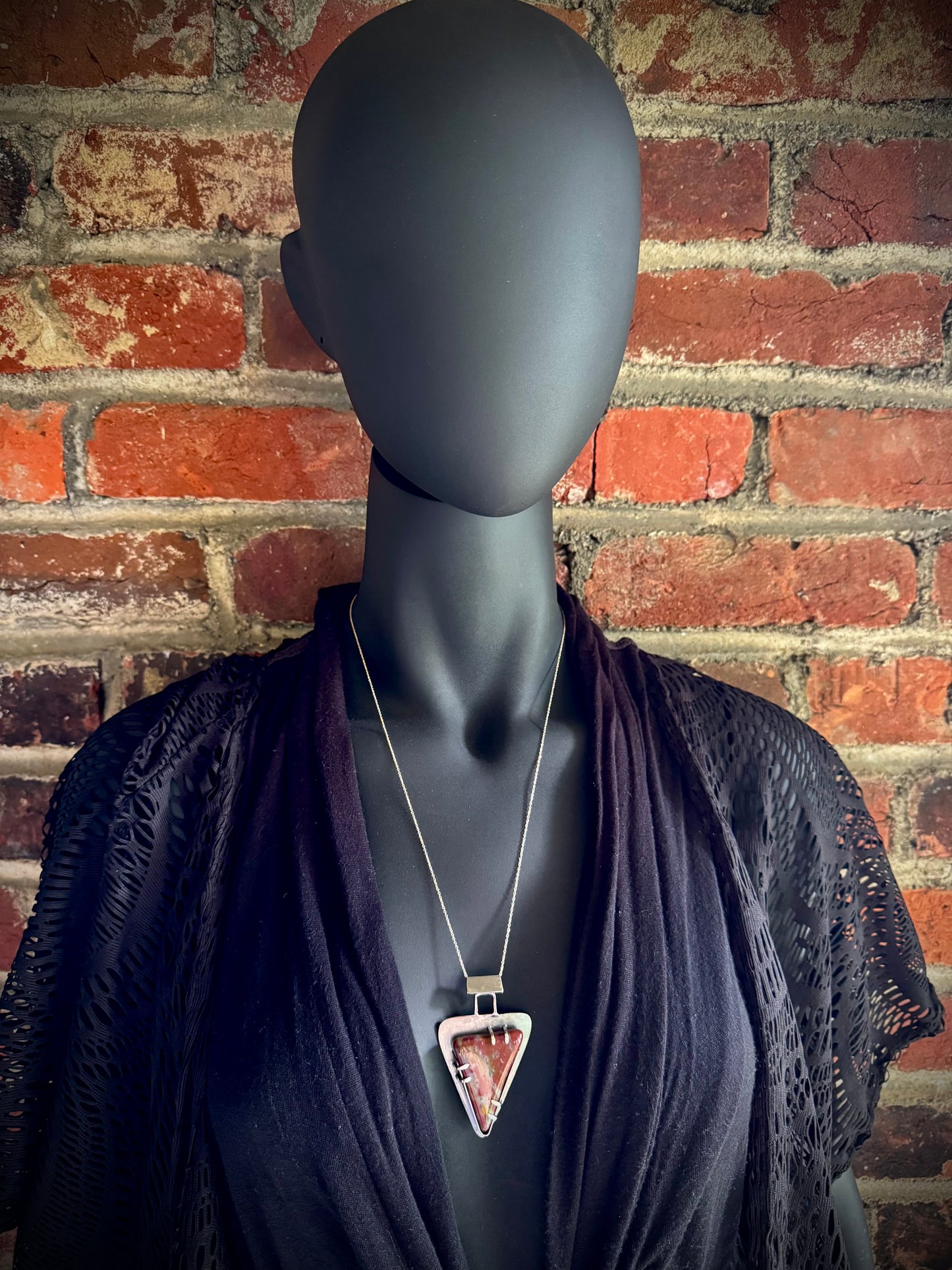 Fancy Jasper and Sterling Silver Pendant