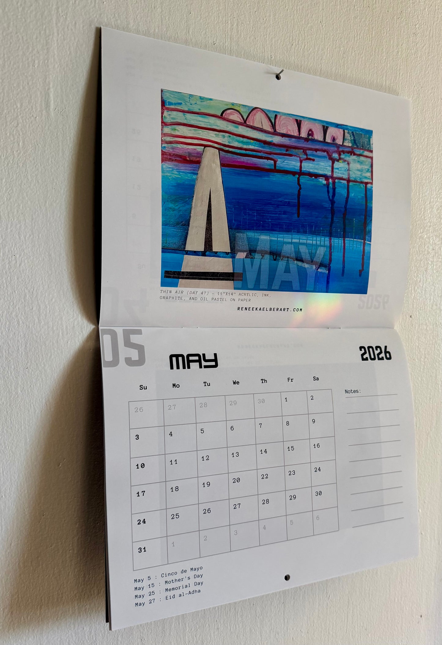 2026 Wall Calendar Staple Bound