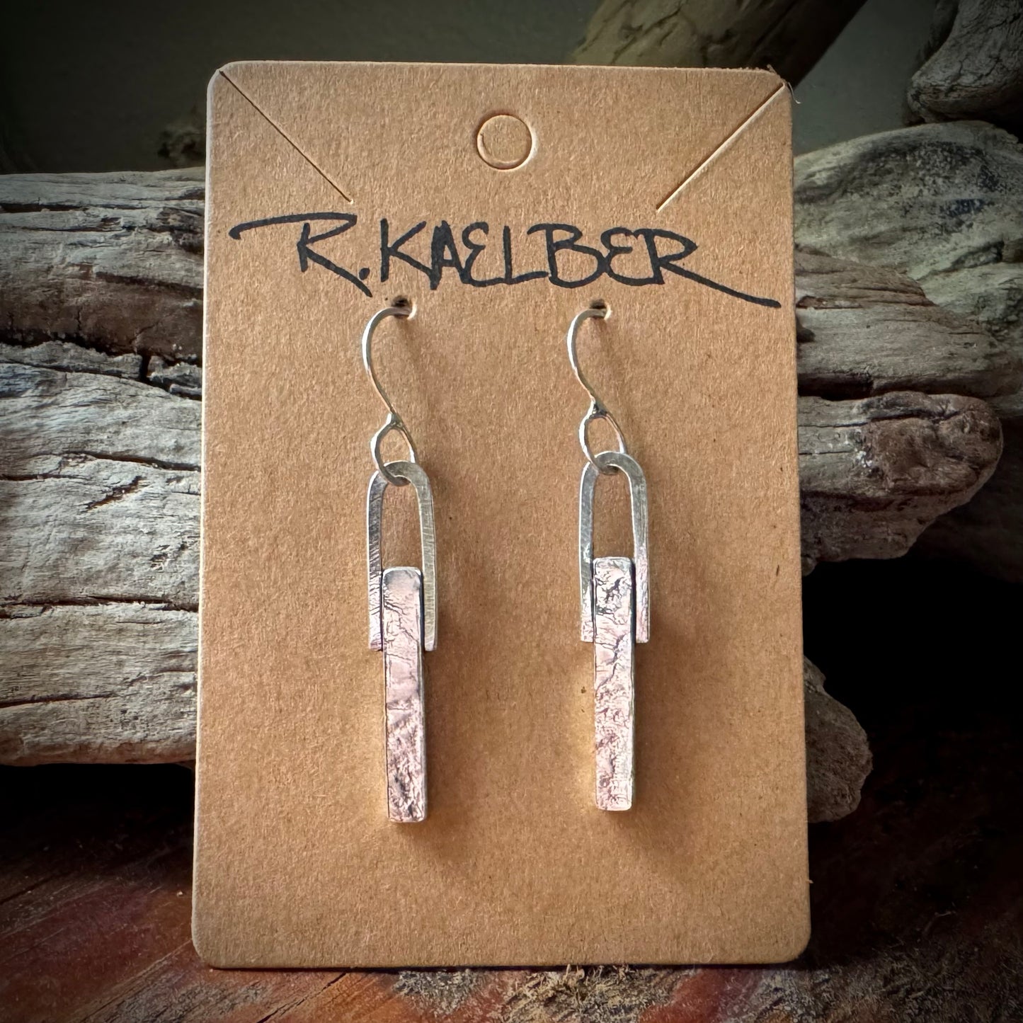 Lace Texture Silver Earrings