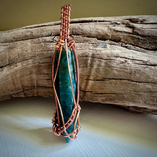 Apatite and Copper Pendant