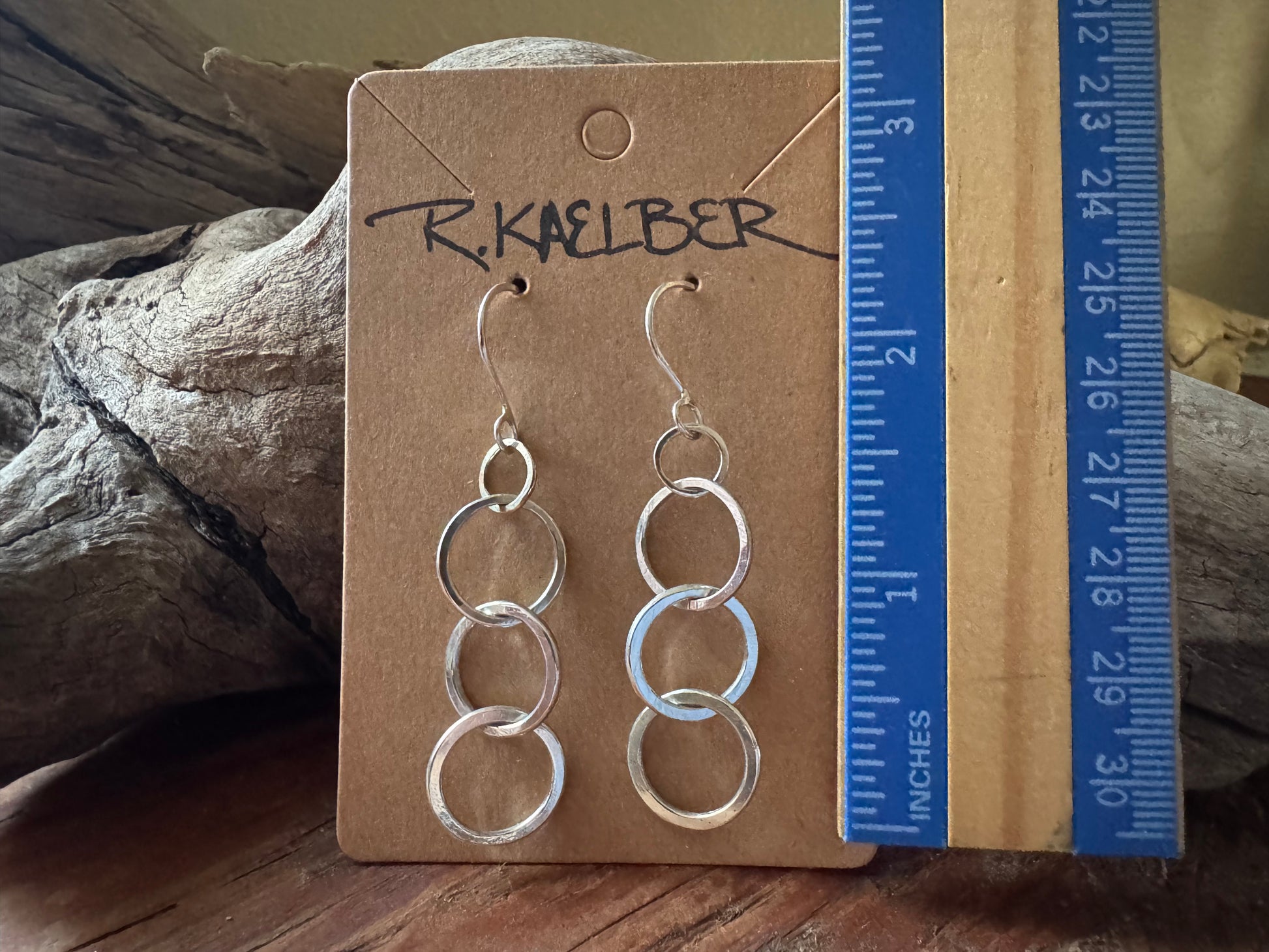 Sterling Silver Three Circles Earrings - R.Kaelber Art