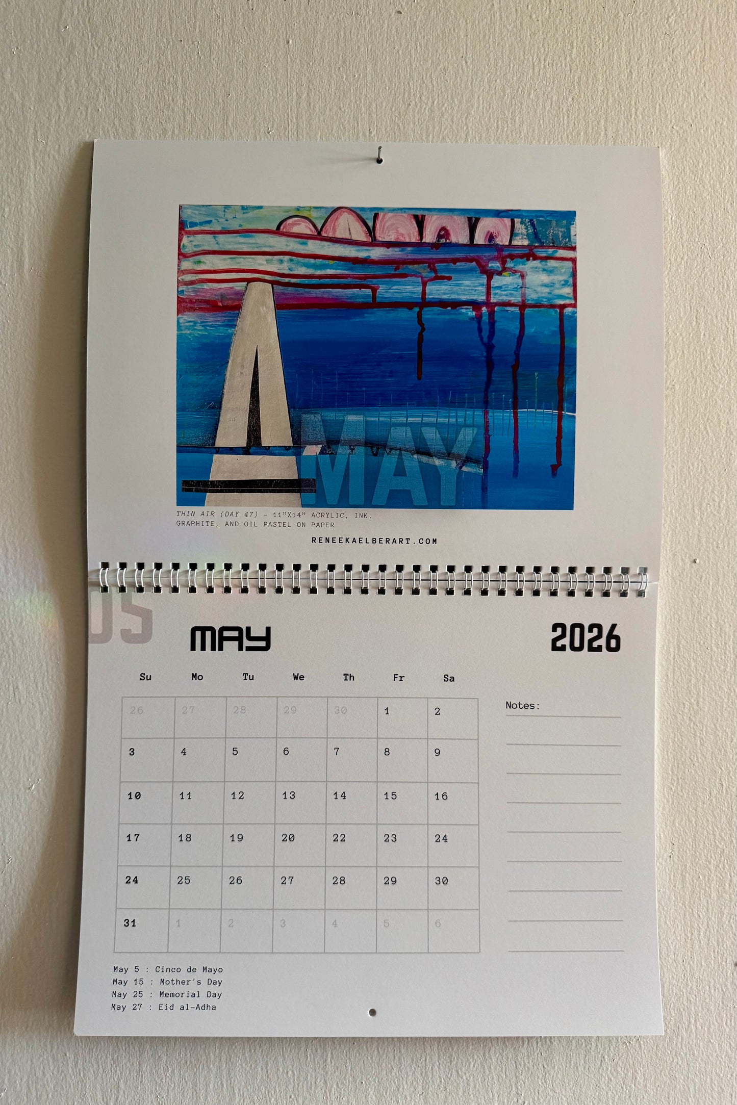 2026 Wall Calendar Spiral Bound