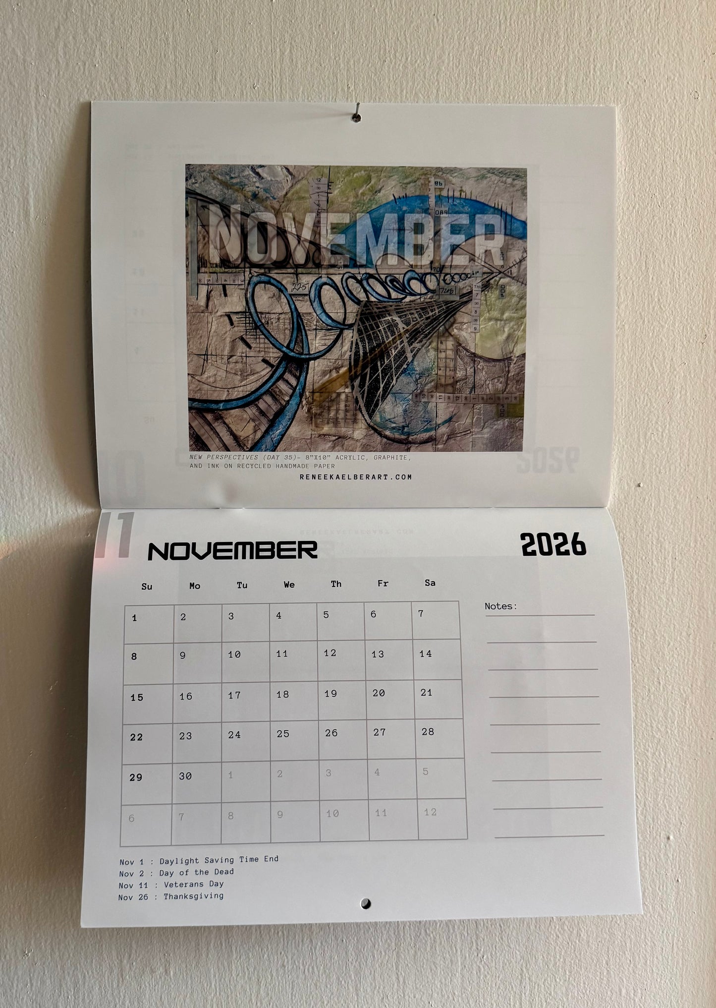 2026 Wall Calendar Staple Bound