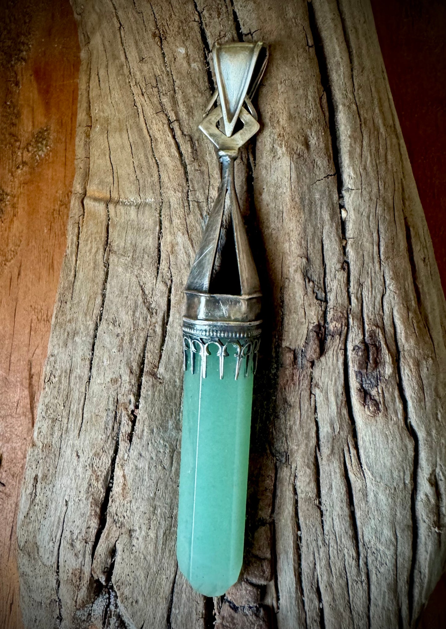 Sterling Silver and Amazonite Pendant