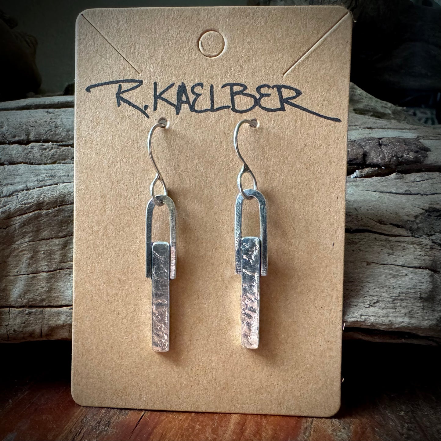 Lace Texture Silver Earrings