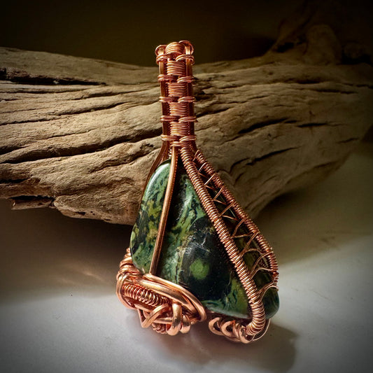 Kambaba and Copper Pendant