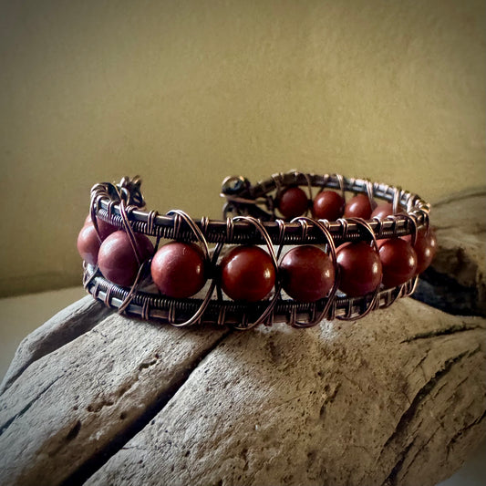 Jasper and Copper Cuff Made to Order