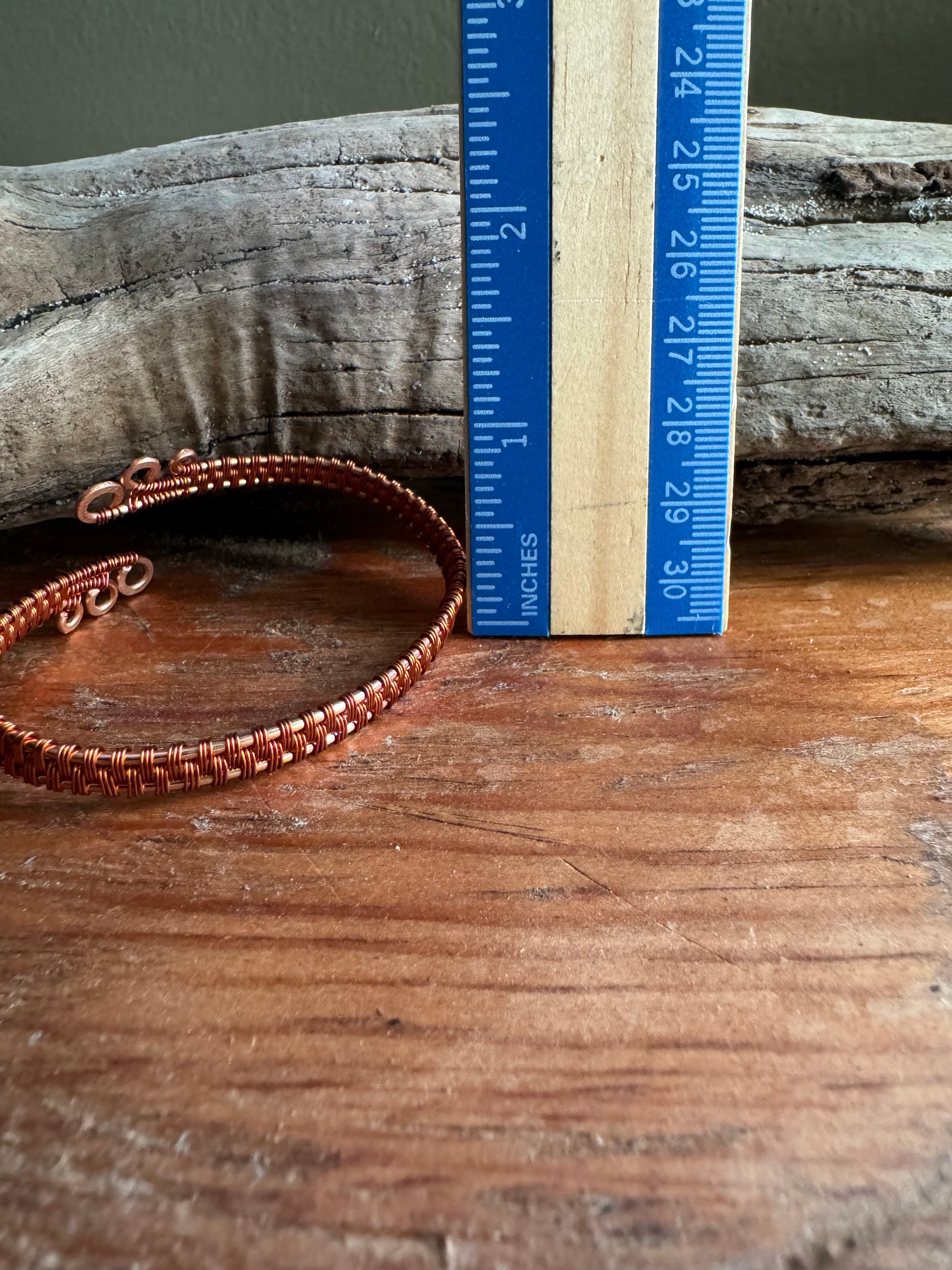 Three Spiral Cuff with Copper and Antique Bronze - R.Kaelber Art