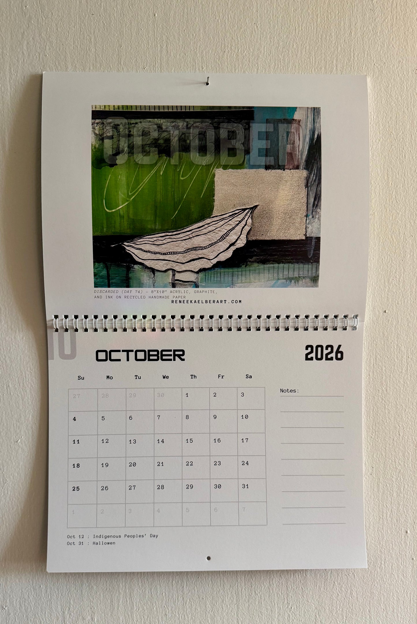 2026 Wall Calendar Spiral Bound