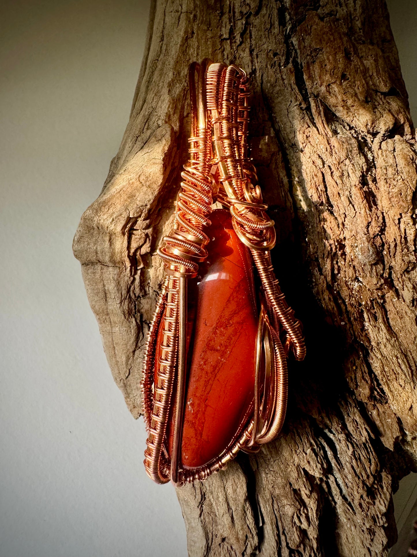 Red Jasper and Copper Pendant