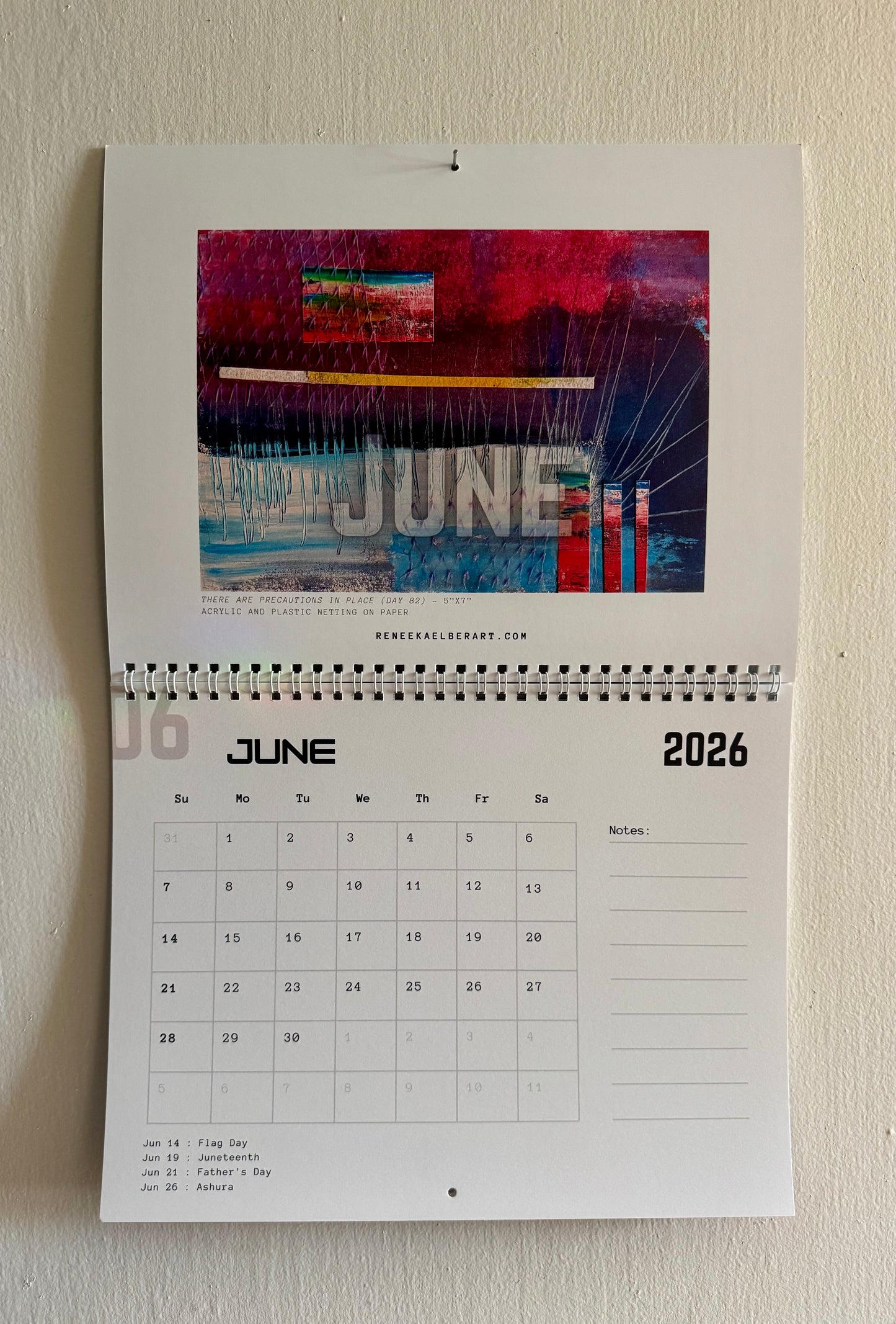 2026 Wall Calendar Spiral Bound