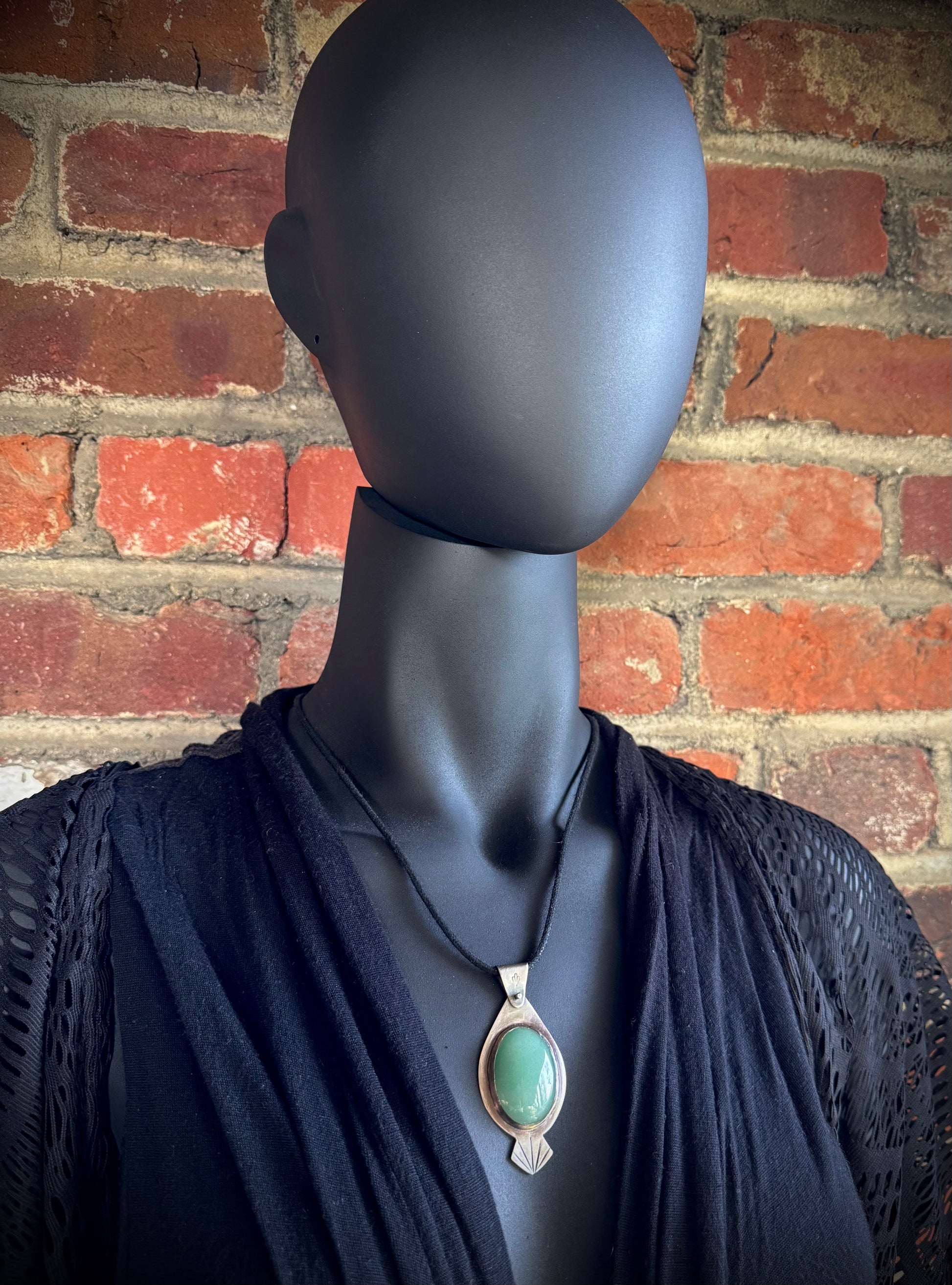 Aventurine and Sterling Silver Pendant - R.Kaelber Art