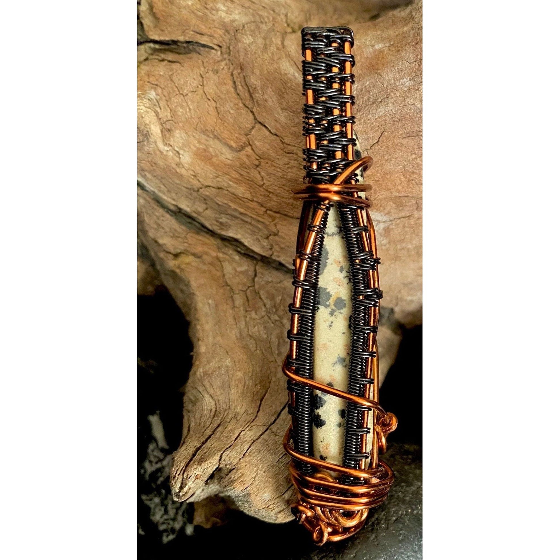 Dalmatian Jasper and Copper Pendant I - R.Kaelber Art